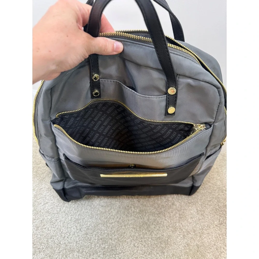 Steve Madden Faux‎ Leather Gold Hardware Everyday School Laptop Backpack